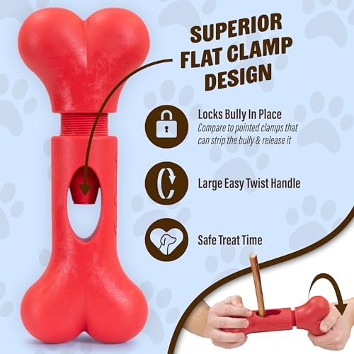 Chew Champ Dog Bully Stick Holder for Small Dogs Under 30 lbs - 6 Inch