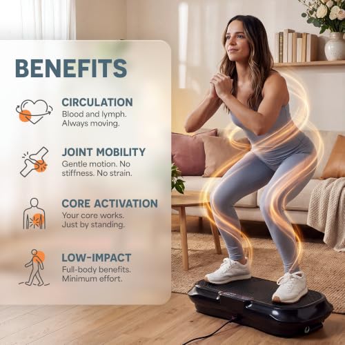 Vibration Plate Exercise Machine with 99 Speeds & 10 Presets
