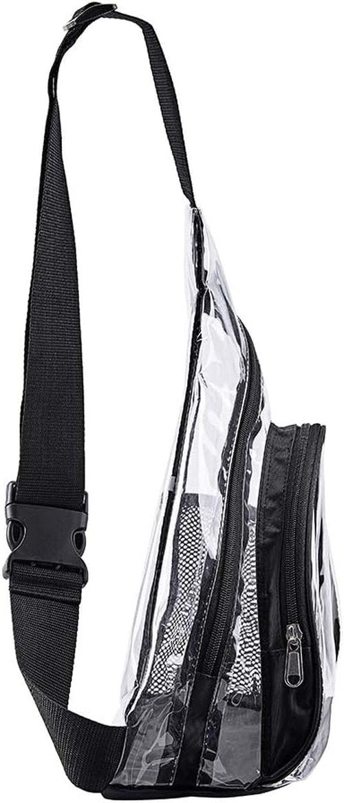 Clear PVC Sling Bag - Stadium Approved Crossbody Backpack for Events | Stylish & Functional