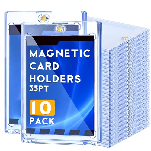 Magnetic Card Holder 10ct - UV Protection Hard Plastic Case for Trading Cards