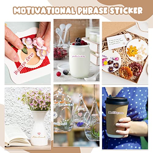 Colorful Inspirational Quote Stickers for Scrapbooking - 48 Sheets