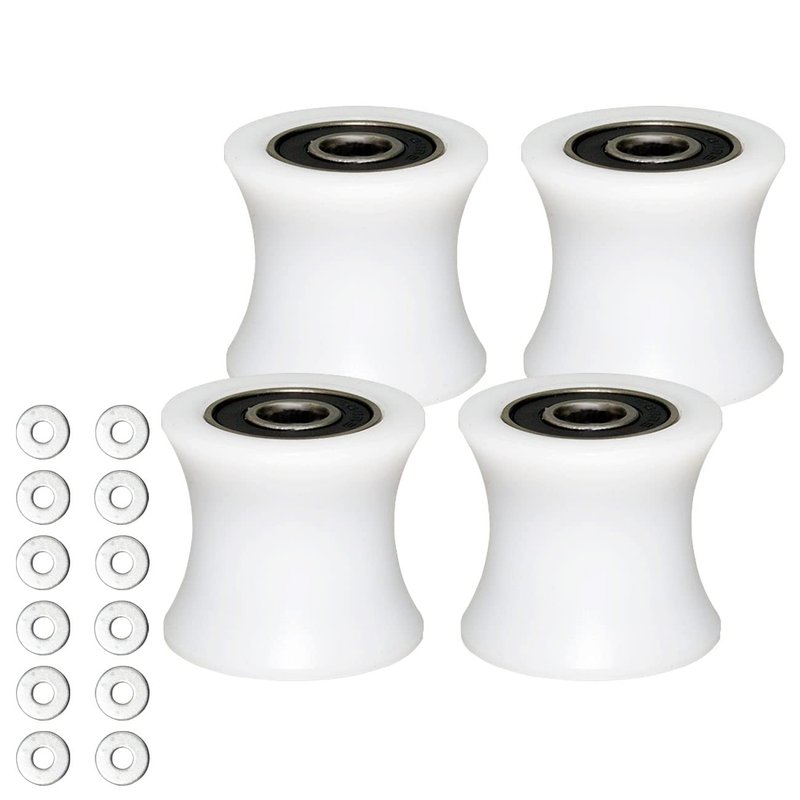 Total Trainer Rollers/Wheels of 4 for Models DLX, DLX II, DLX III, Adv DLX, Pilates, Pilates Pro 2500, 3000, 4000，570, 2000 （White）