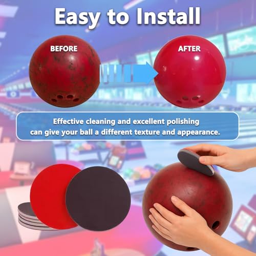 Bowling Ball Sanding Pads - 6 Grit Sizes for Polishing & Cleaning
