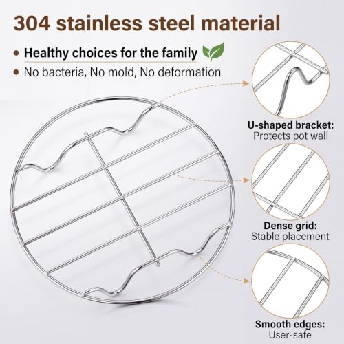Patelai 2-Pack Stainless Steel Cooling & Roasting Racks for Oven & Air Fryer