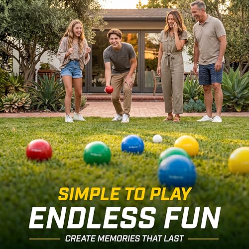 Resin Bocce Ball Set - 90mm Outdoor Game for Lawn Fun