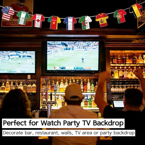 49-Piece International Soccer Jersey Flag Banner - World Cup Party Decor