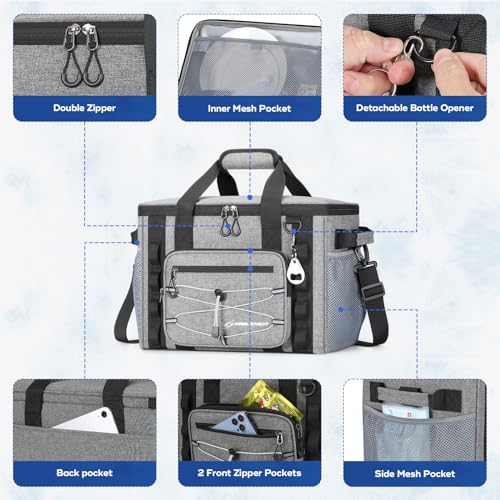 30 Can Soft Cooler Bag - Leakproof Insulated Ice Chest for Camping