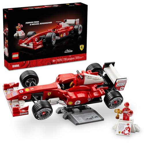 LEGO Icons Ferrari F2004 Building Set with Michael Schumacher Minifigure - 11375