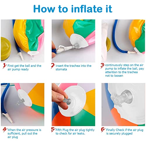 12-Inch Inflatable Beach Balls - 14 Pack for Kids Pool Parties