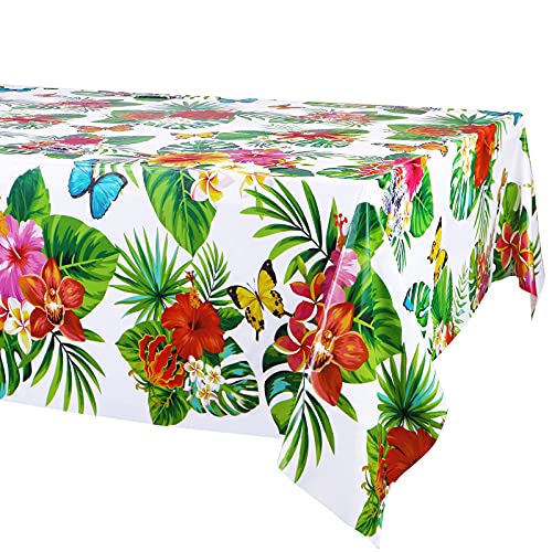 Hawaiian Luau Tablecloths - 3 Pack Disposable Table Covers