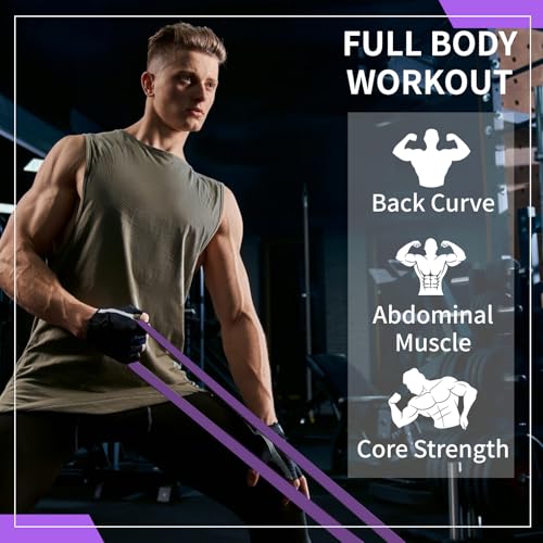 WIFOCU Purple Resistance Bands Set 35-85lbs - Home Gym & Physical Therapy