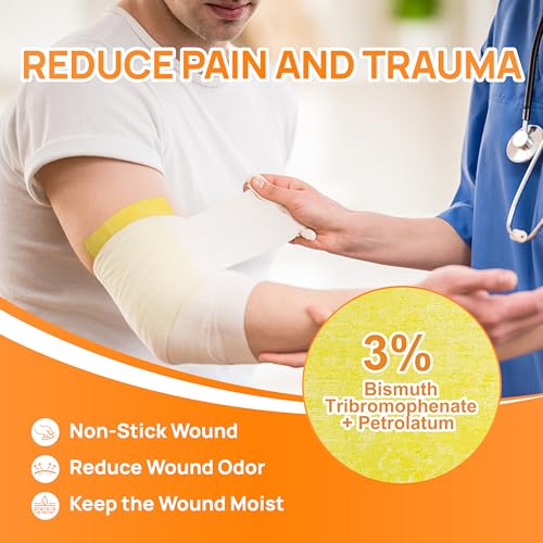 Carbou 7 Pack 4x4 Inch Xeroform Petrolatum Wound Dressings Non-Stick Gauze