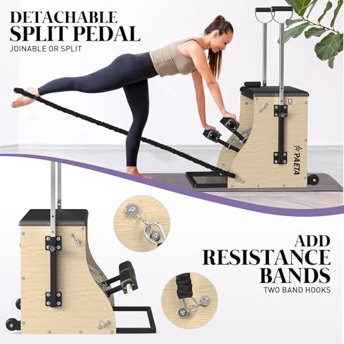 Wunda Pilates Chair with Resistance Bands & Split Pedals - X-Large