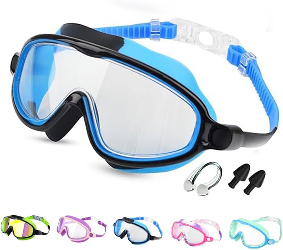 Skiennix Children's Waterproof Anti-Fog Swimming Goggles - Wide View Design for Kids 2025