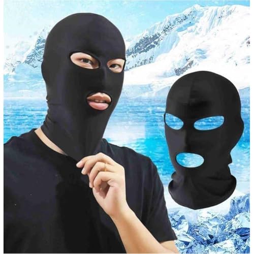 3 Hole Ski Mask Balaclava Face Mask - Black - 1-2 Pack