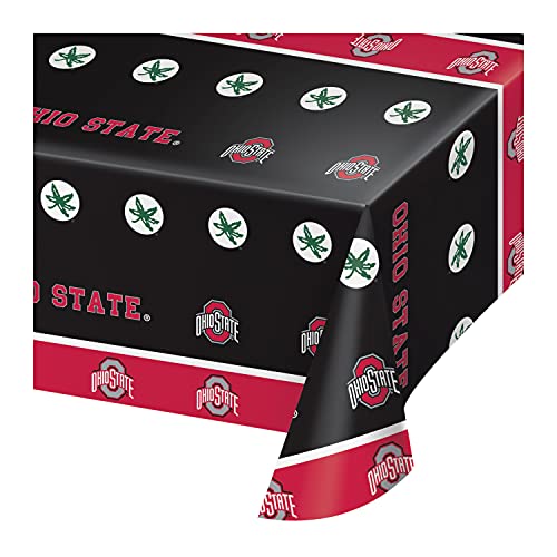 Ohio State University Plastic Table Cover - 54 x 108 Inches