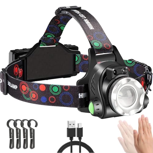 USB-C Rechargeable Headlamp - 90-Degree Adjustable, Large