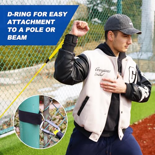 SunNordik 10LB Resistance Bands for Pitchers with Carry Bag - Baseball Training Equipment