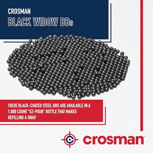 4.5mm Steel BBs - Black-Coated, 5.23 Grains, 1000-Count Bottle