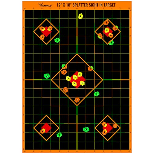 Highwild 25 Pack Splash Target - 12x18 inch Multicolor Splatter Targets