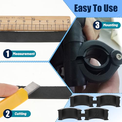 Bicycle Handlebar Spacers - 12 Pcs Anti-Vibration Rubber Gaskets
