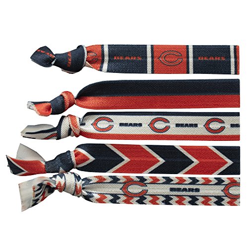 NFL Chicago Bears Knotted Hair Tie Set - 5 Soft Ties
