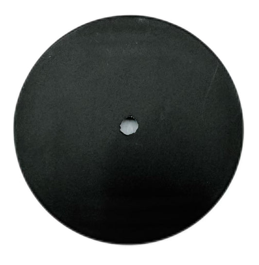 khtumeware 4-Pack Black Large Backplate of Kitchen Bifold Closet Cabinet Door Knob, 2-1/3 Inch Circle Escutcheon Back Plates for Bi-Fold Closet Doorknobs Barn Handles Pulls, Thick Round Wide Base