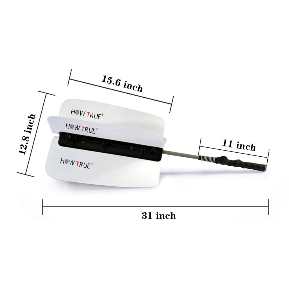 HOW TRUE Golf Power Resistance Trainer Golf Swing Trainer Golf Power Swing Fan, White