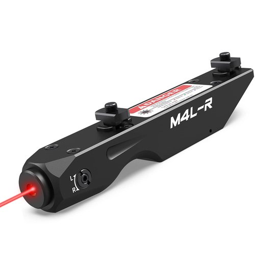 Votatu M4L-R Red Laser Sight Compatible with M-Lok Rail Surface, Ultra Low-Profile Tactical Rifle Compact Red Dot Beam with Strobe Function Magnetic Rechargeable