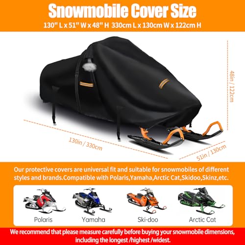 Heavy Duty Snowmobile Cover 900D - Waterproof & UV Protection