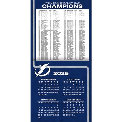 Tampa Bay Lightning Wall Calendar 2026 - 12x12 Full-Color