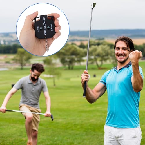 Golf Stroke Counter - Portable Score Keeper for 2 Players - Black
