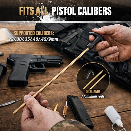 Gun Cleaning Kit for Pistols with Compact Case - Pro Charcoal