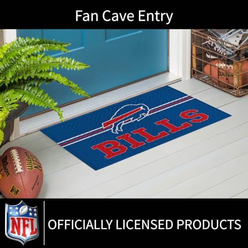 NFL Entrance Doormat - Buffalo Bills Cross Hatch - 28 x 16 Inches