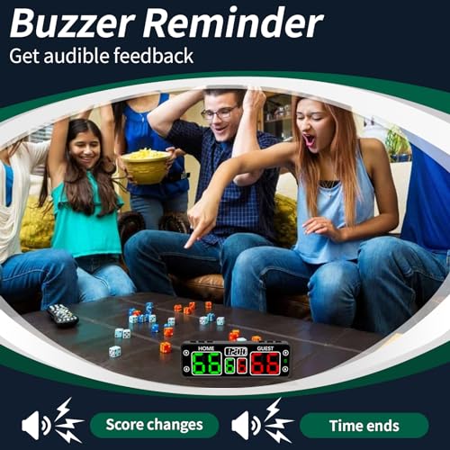 Mini Magnetic Electronic Scoreboard with Timer - Black