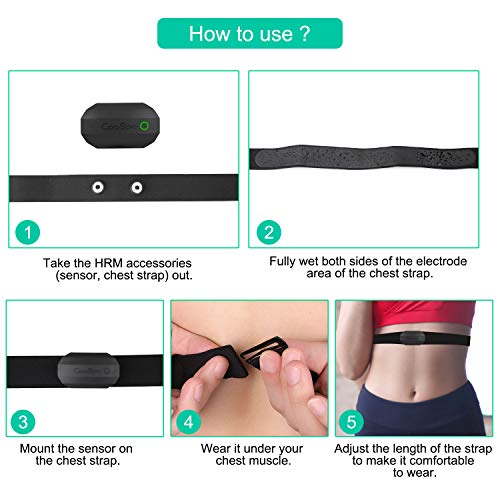 Bluetooth Heart Rate Monitor Chest Strap H808S - Black