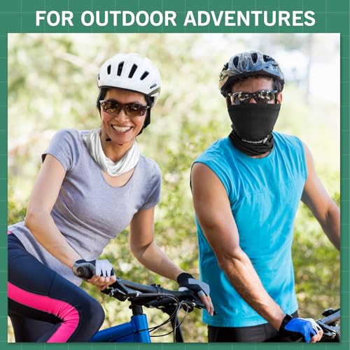 Cooling Neck Gaiter Face Mask - UV Protection Balaclava - Dark Blue & Army Green (Pack of 2)