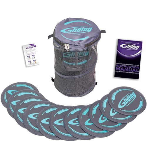 Exercise Sliders - 25 Pairs of 9" Gliding Discs for Fitness