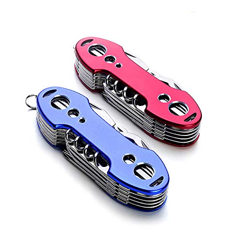 2 Pack Swiss Army Multi-Tool Pocket Knives with 13 Functions, Stainless Steel