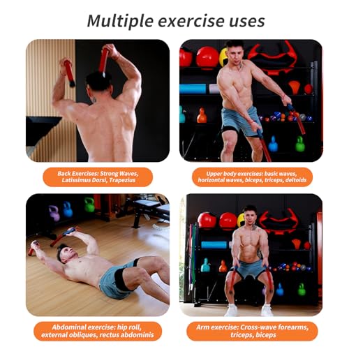 Ropeless Battle Ropes for Home Gym - Adjustable Weight Levels