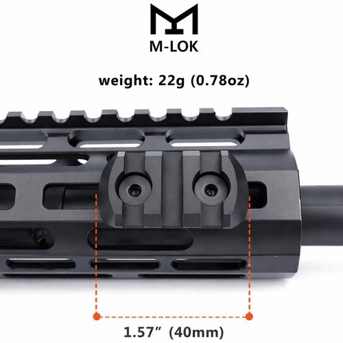 Gotical Combo of (3-Slot & 5-Slot) MLOK Section Adapter Super Value Picatinny Section Adapter for 3-Slot and 5-Slot Rail, 8-Pack, Black