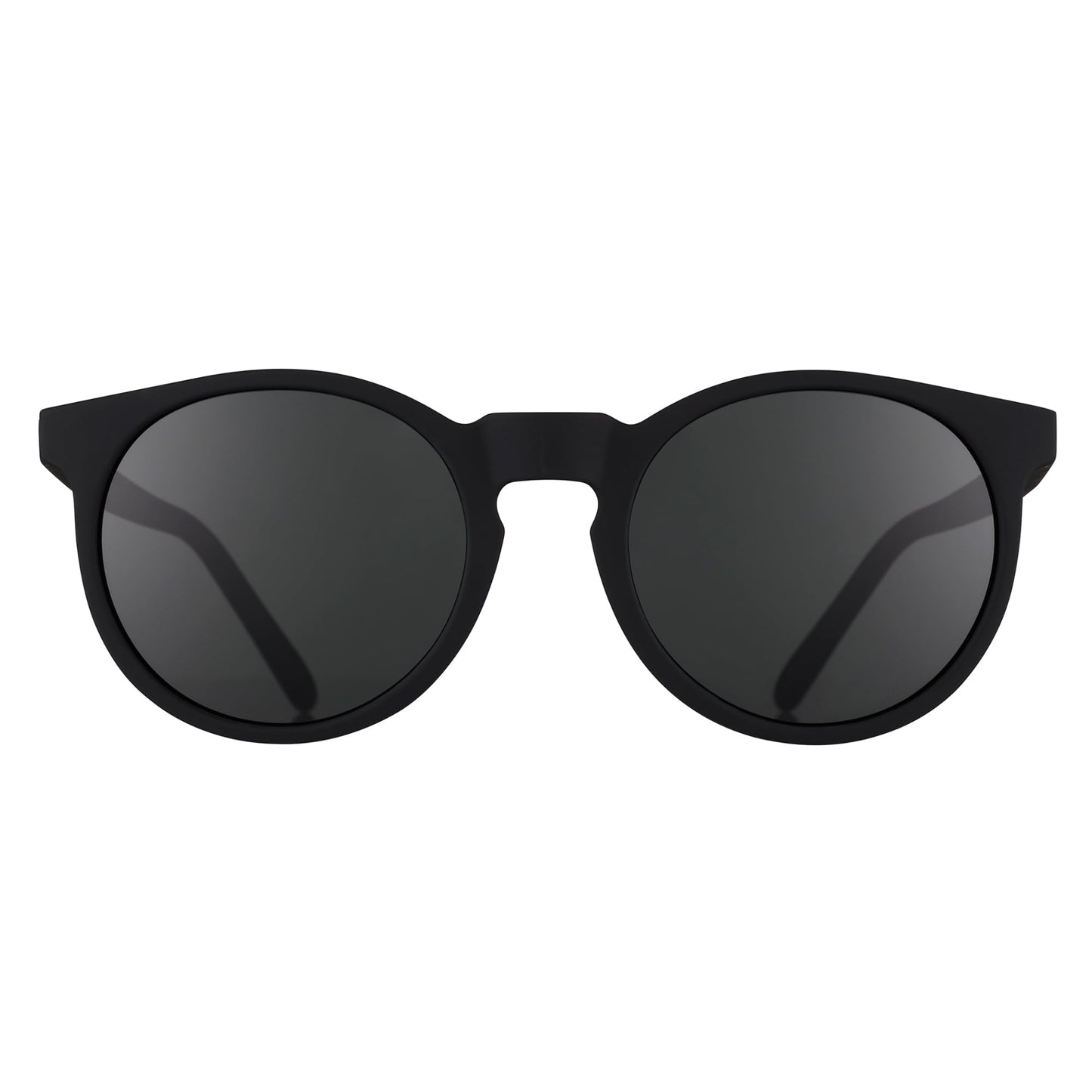 goodr It's Not Black It's Obsidian Polarized Round Sunglasses for Men & Women, Small Sized (Circle G), Solid Frames with Black Mirrored Reflective Lens, UV400 Protection, No Slip, No Bounce