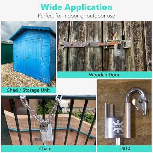 21/40KD-3SK High Security Stainless Steel Shrouded Padlock with Key for Both Indoor and Outdoor use (Heavy Duty, Anti-Rust) (1-9/16 in. (40mm), Keyed Different - 3 Stainless Steel Keys)