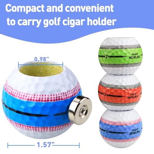 Portable Magnetic Cigar Holder for Golf Carts - Blue