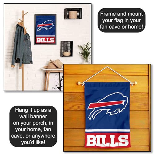 Buffalo Bills Double-Sided Garden Flag - 12.5 x 18 in