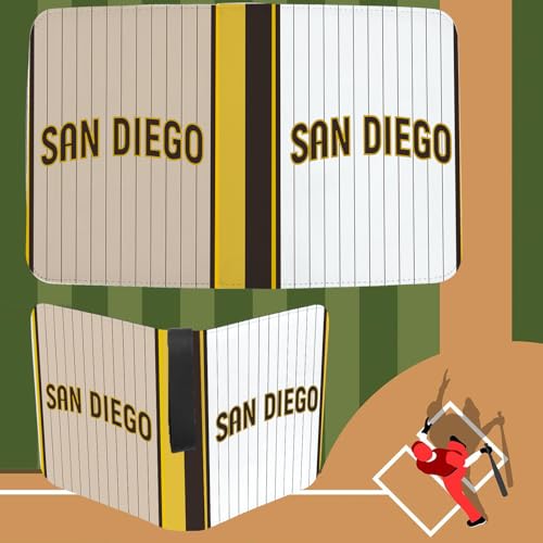 San Diego Baseball Card Binder with 900 Pockets - Collectible Trading Card Album, 3 Ring Storage Book for Sports Cards, Brown