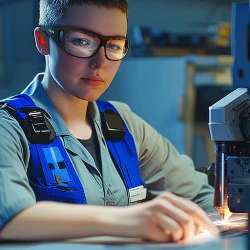 CO2 Laser Eye Protection Glasses, 9000nm-11000nm / 10600nm Wavelength Safety Protective Goggles OD 5+, Filtering Technology by Way of Absorption Safety Goggles for Laser Cutting and Engraving