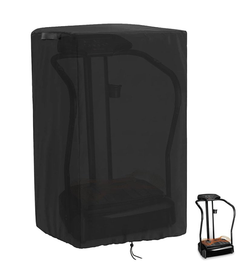 Rilime Cover for Lifepro Vibration Plate,Dust-Proof Vibration Plate Exercise Machine Cover,Adjustable Drawstrings, UV and Water-Resistant, Lightweight, Black,29" L x 27" W x 48" H