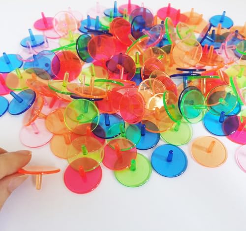 Plastic Golf Ball Markers - 100 Pcs Transparent Colour - 0.94 Inch