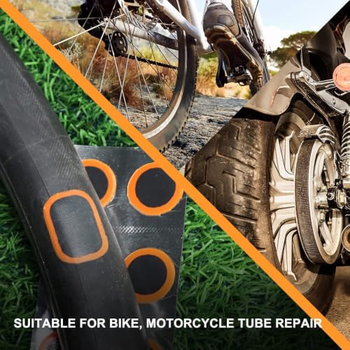 PAX 96 pcs 24x35mm Oval Bicycle Tire Repair Patches Kit for MTB, Motorcycle & ATV